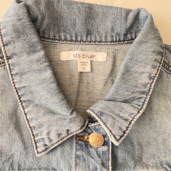 StS Blue Ella Boyfriend Distressed Women’s Denim Jacket Long Sleeve Size Adult - Picture 8 of 11